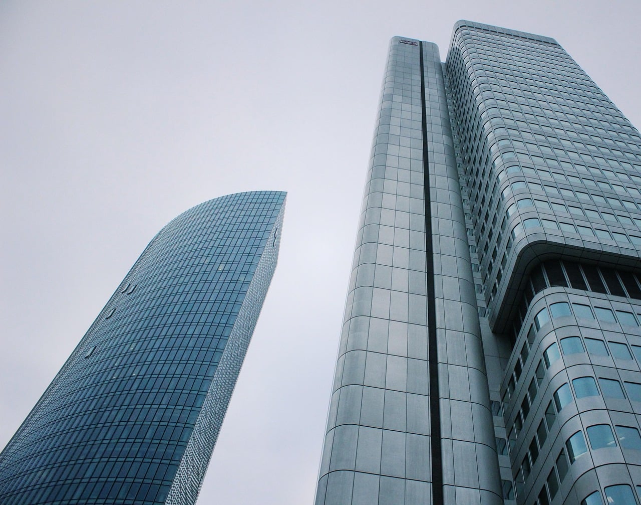 Modern business buildings